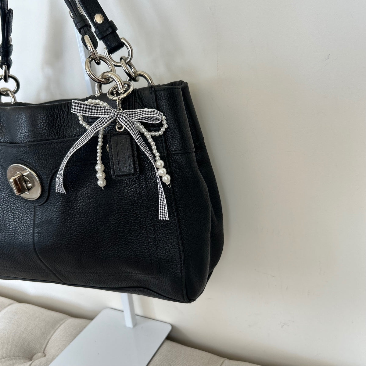 Coach Penelope Black Pebbled Leather Shoulder Bag F1172-F16531