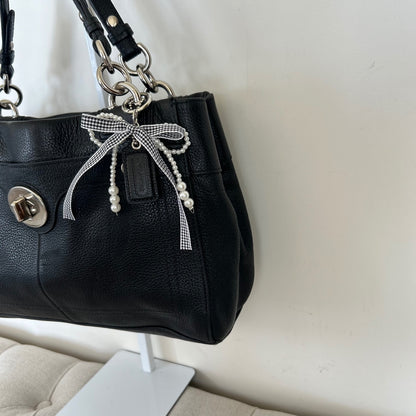 Coach Penelope Black Pebbled Leather Shoulder Bag F1172-F16531