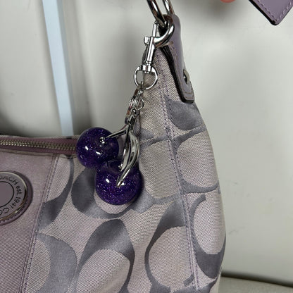Coach Lilac Convertible Large Signature Stripe Hobo Shoulder Bag B1261-F19281