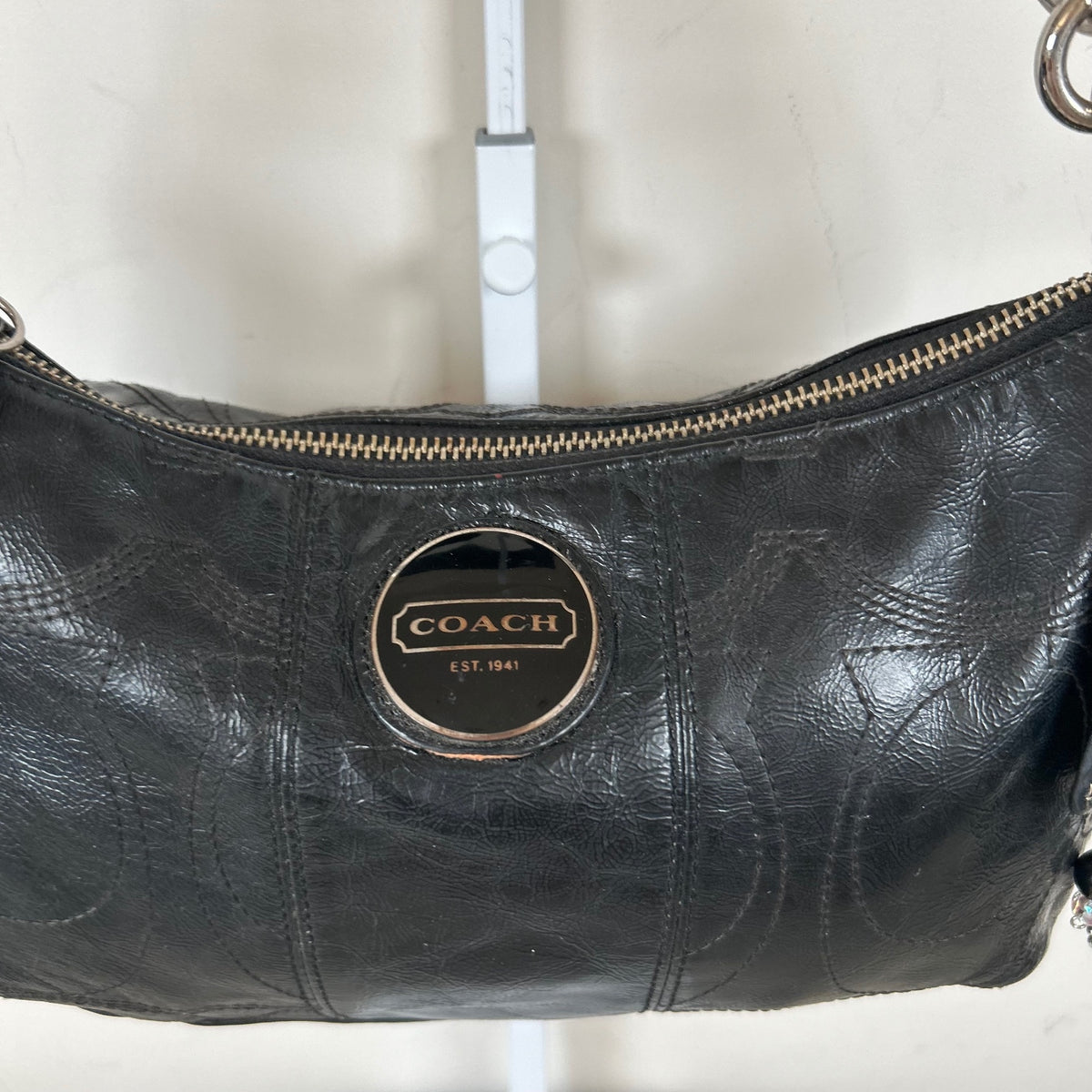 Coach Black Patent Leather Mini Shoulder Bag E1026-F15141
