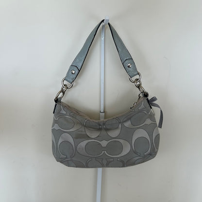 Coach Grey Monogram Convertible Stripe Shoulder Bag E1260-F19435