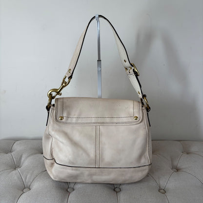 Coach Legacy 'Ali' Bone White Leather Shoulder Bag A0982-F12854