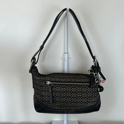 Coach Black Monogram Convertible Shoulder Bag K0726-F10945