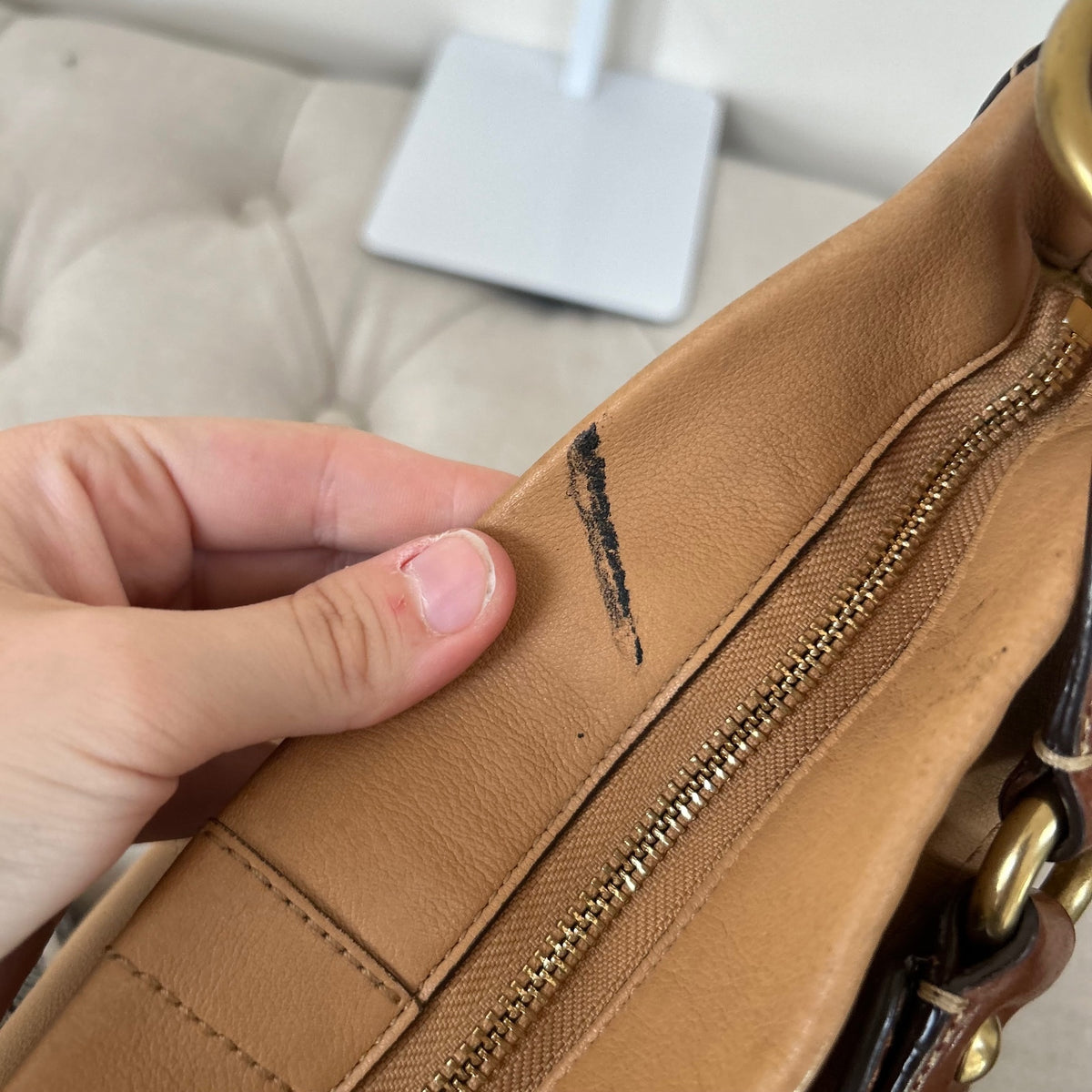 Coach Carly Tan Leather Shoulder Bag D0793-10615