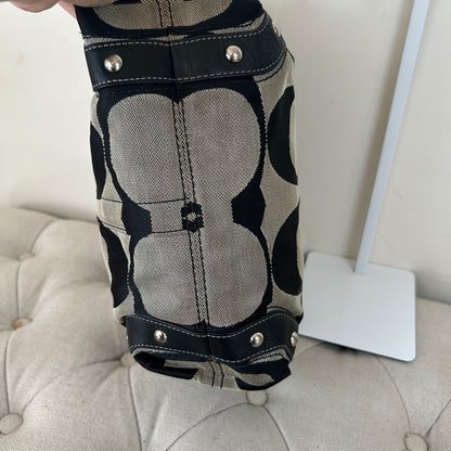 Coach Black Monogram Carly Shoulder Bag G0826-12871