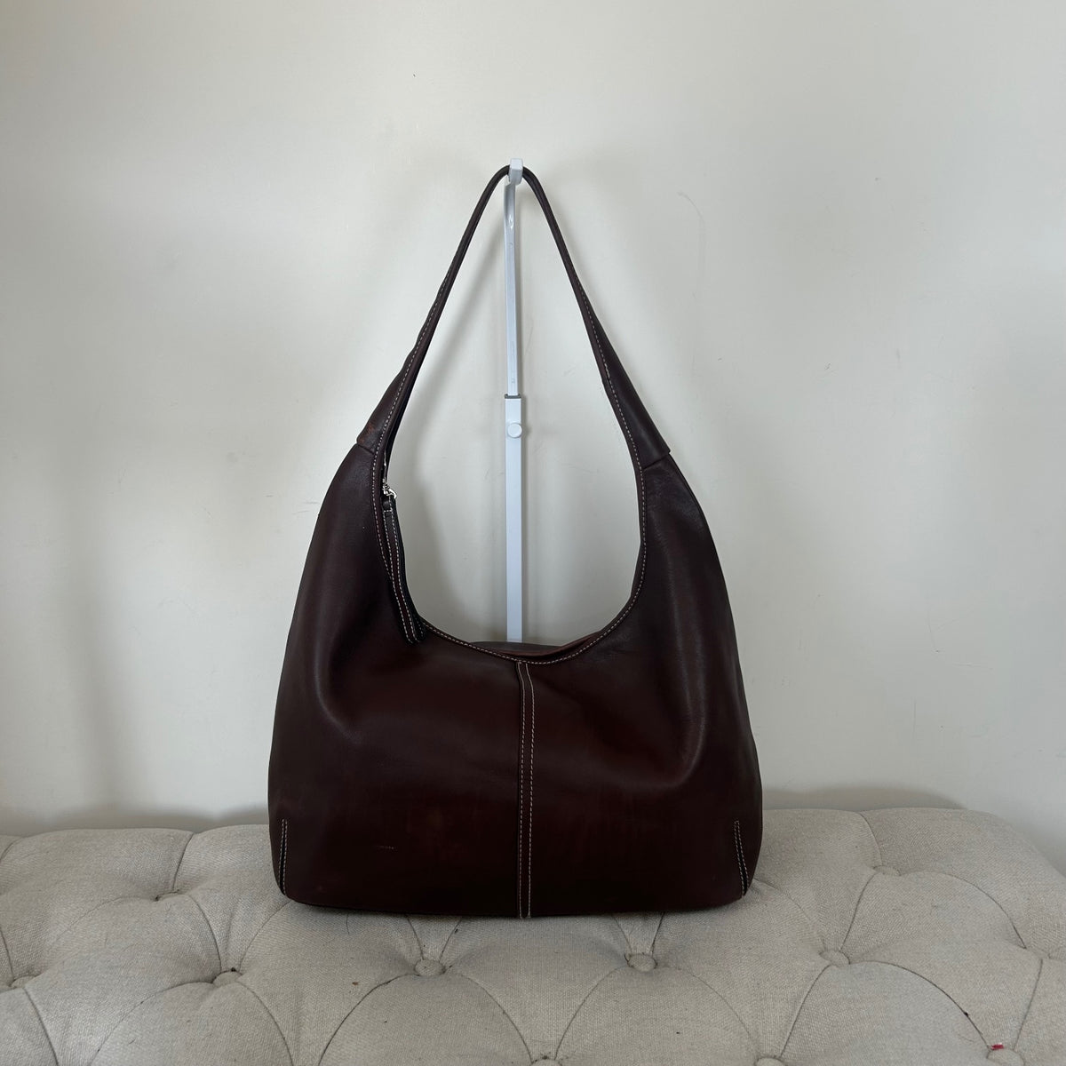 Vintage Brown Leather Ergo Shoulder Bag
