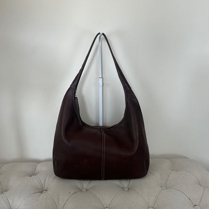 Vintage Brown Leather Ergo Shoulder Bag