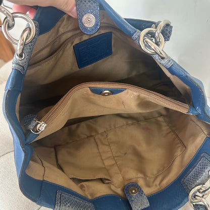 Coach Blue Leather Penelope 3 Compartment Shoulder Bag E1160-F16531