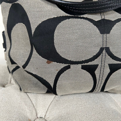 Coach Black Monogram Canvas Convertible Shoulder Bag G0971-14473