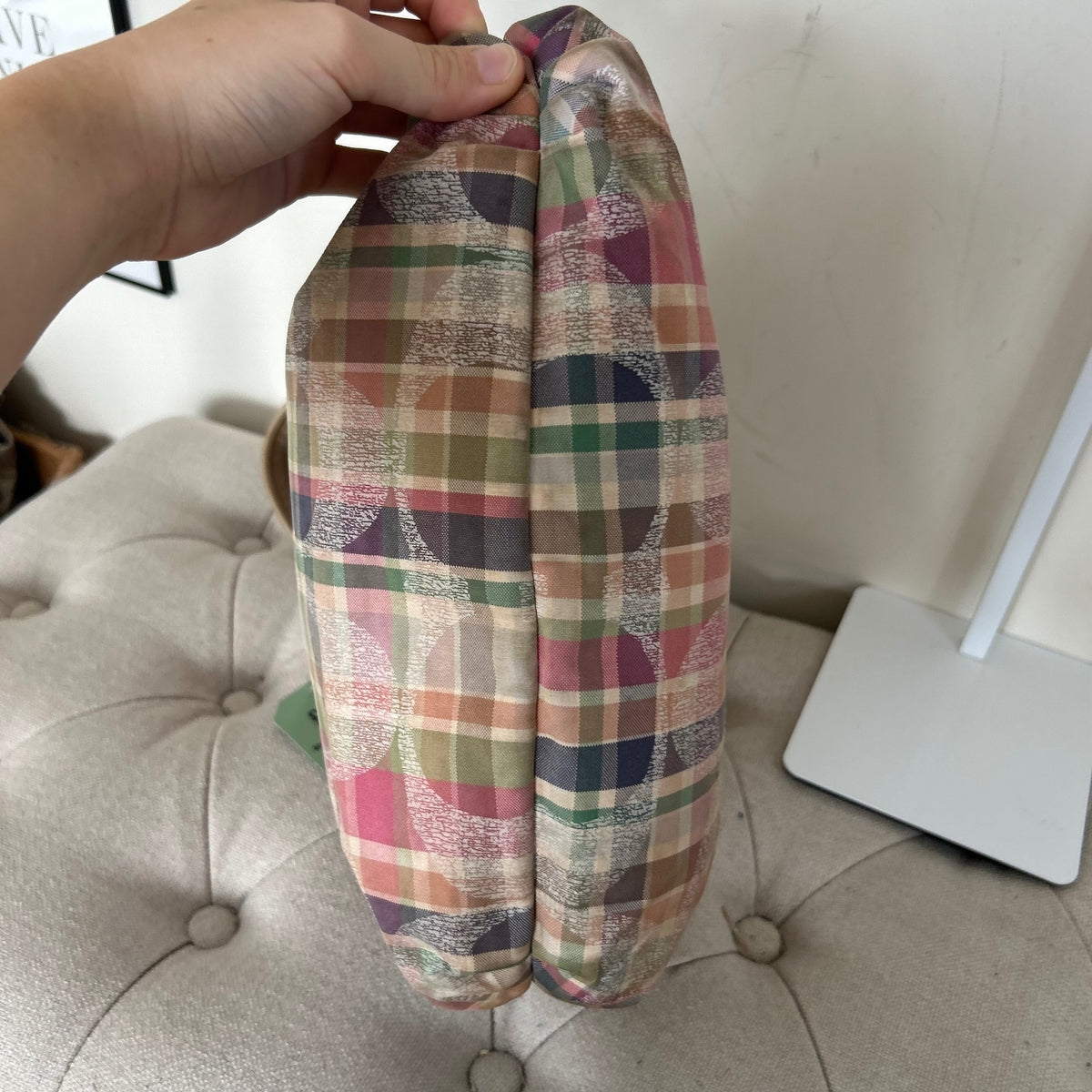 Coach Poppy Pink Multicolour Plaid Tartan Shoulder Bag A1382-F23541