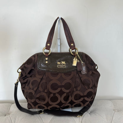 Coach Brown Monogram Ashley Shoulder Bag H0968-14335
