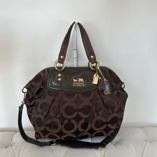 Coach Brown Monogram Ashley Shoulder Bag H0968-14335