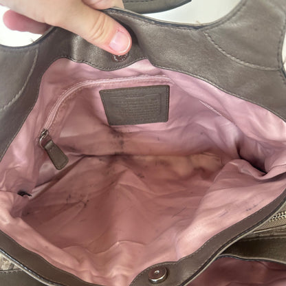 Coach Brown Monogram Lexi 3 Compartment Shoulder Bag L1120-F18828