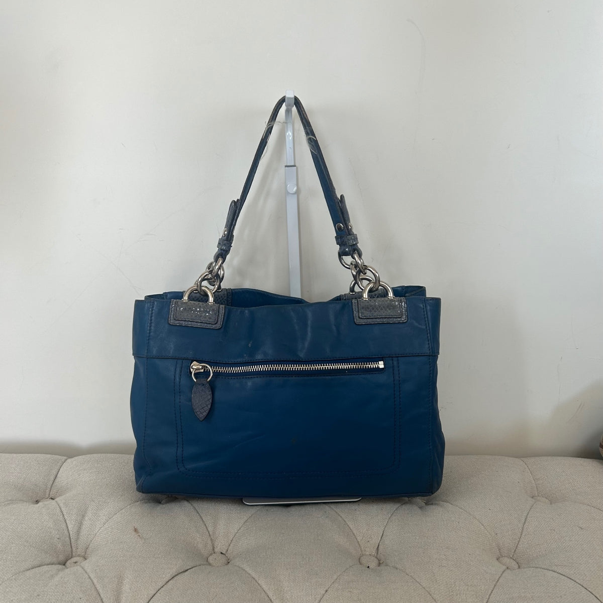 Coach Blue Leather Penelope 3 Compartment Shoulder Bag E1160-F16531