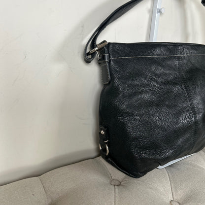 Coach Black Pebbled Leather Shoulder Bag A1376-F15064
