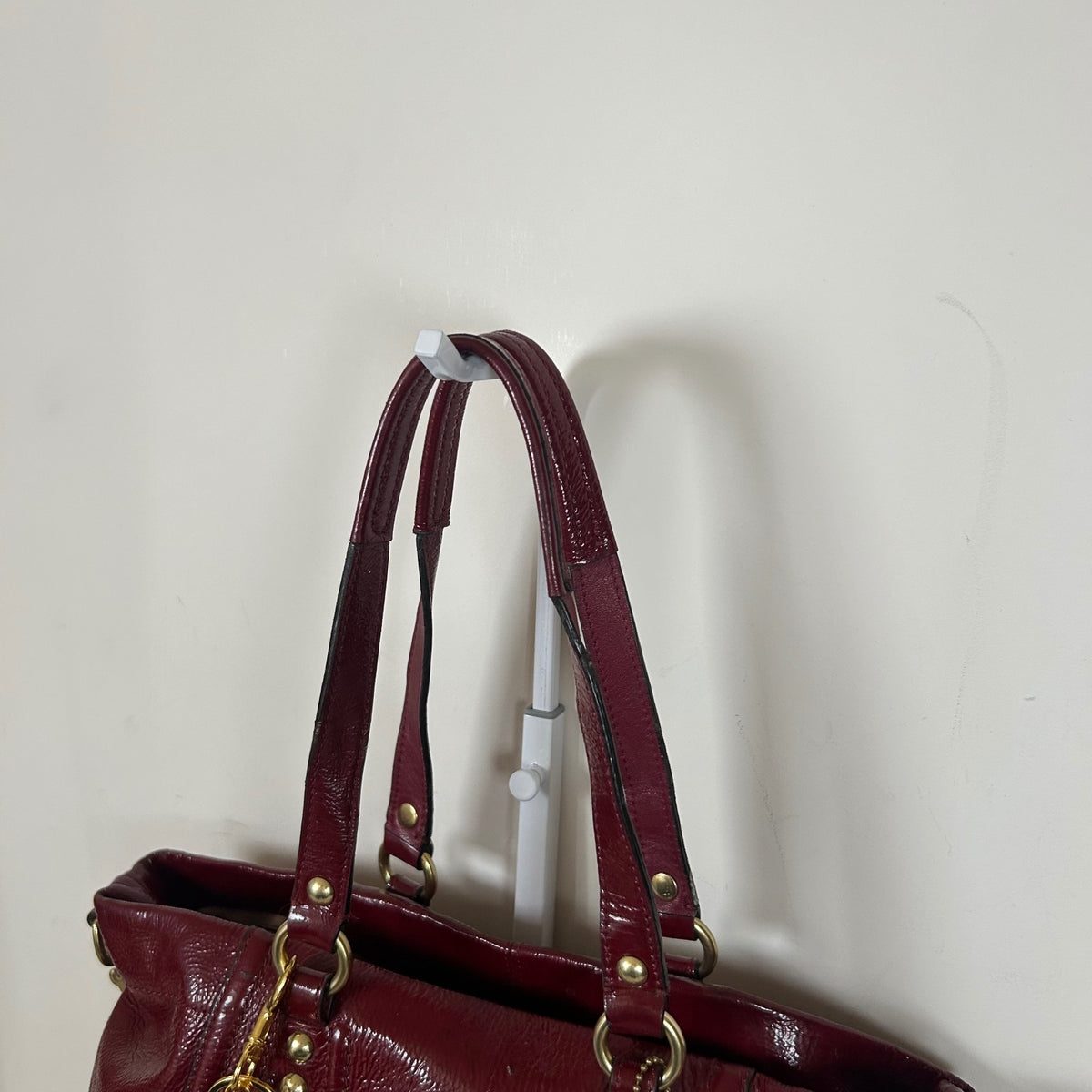 Coach Ashley Red Patent Leather Shoulder Bag H1276-F20464