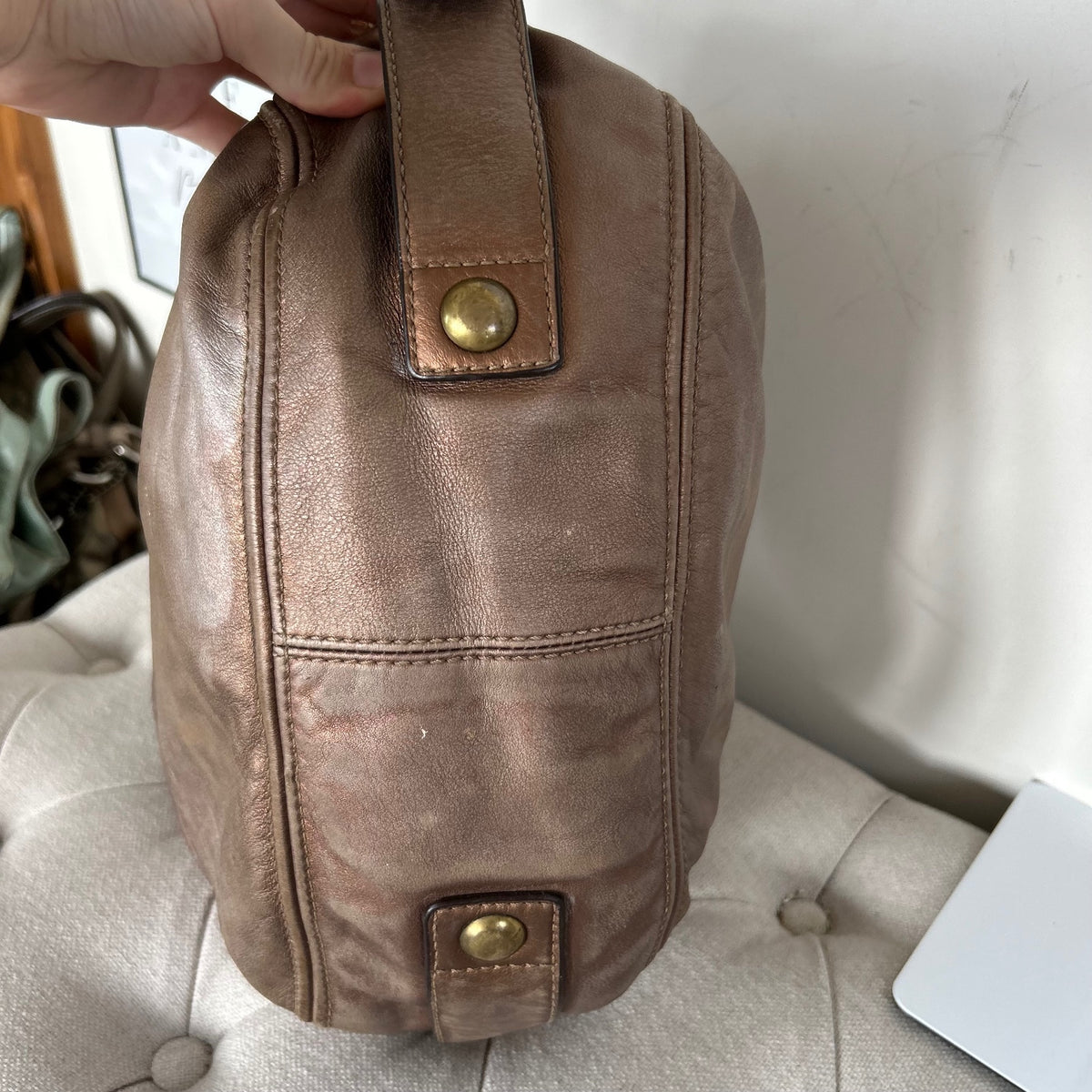 Coach Bronze Metallic Zoe Medium Shoulder Bag K0885-12669