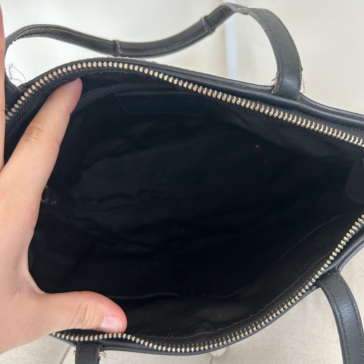 Coach Black Monogram Tote Shoulder Bag C1094-F13548