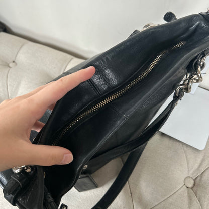 Coach Black Leather Convertible Shoulder Bag E0920-14142