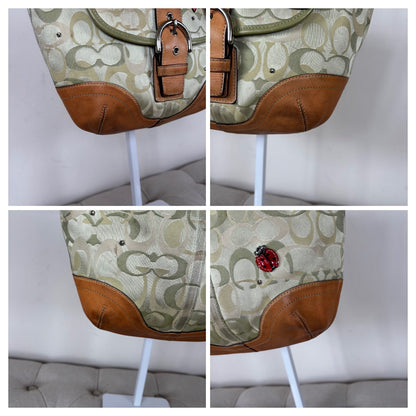 Coach Green Optic Ladybug Handle Top Soho Shoulder Bag M04Q-5621