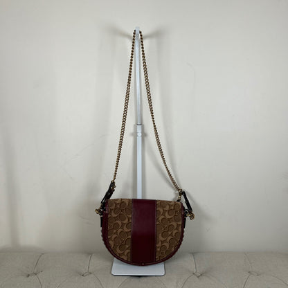 Coach Burgundy Studded Leather Shoulder Bag H1880-48189