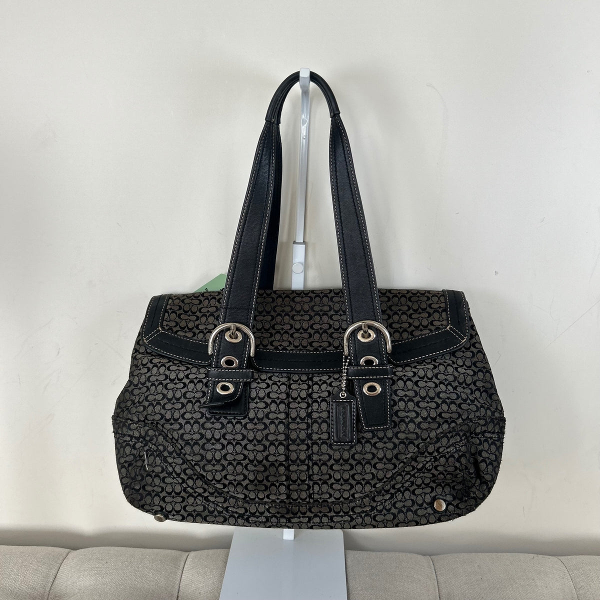 Coach Black Monogram Soho Satchel Shoulder Bag E0894-F12312
