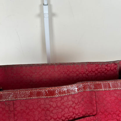 Coach Red Monogram East-West Shoulder Tote Bag H0851-F12345