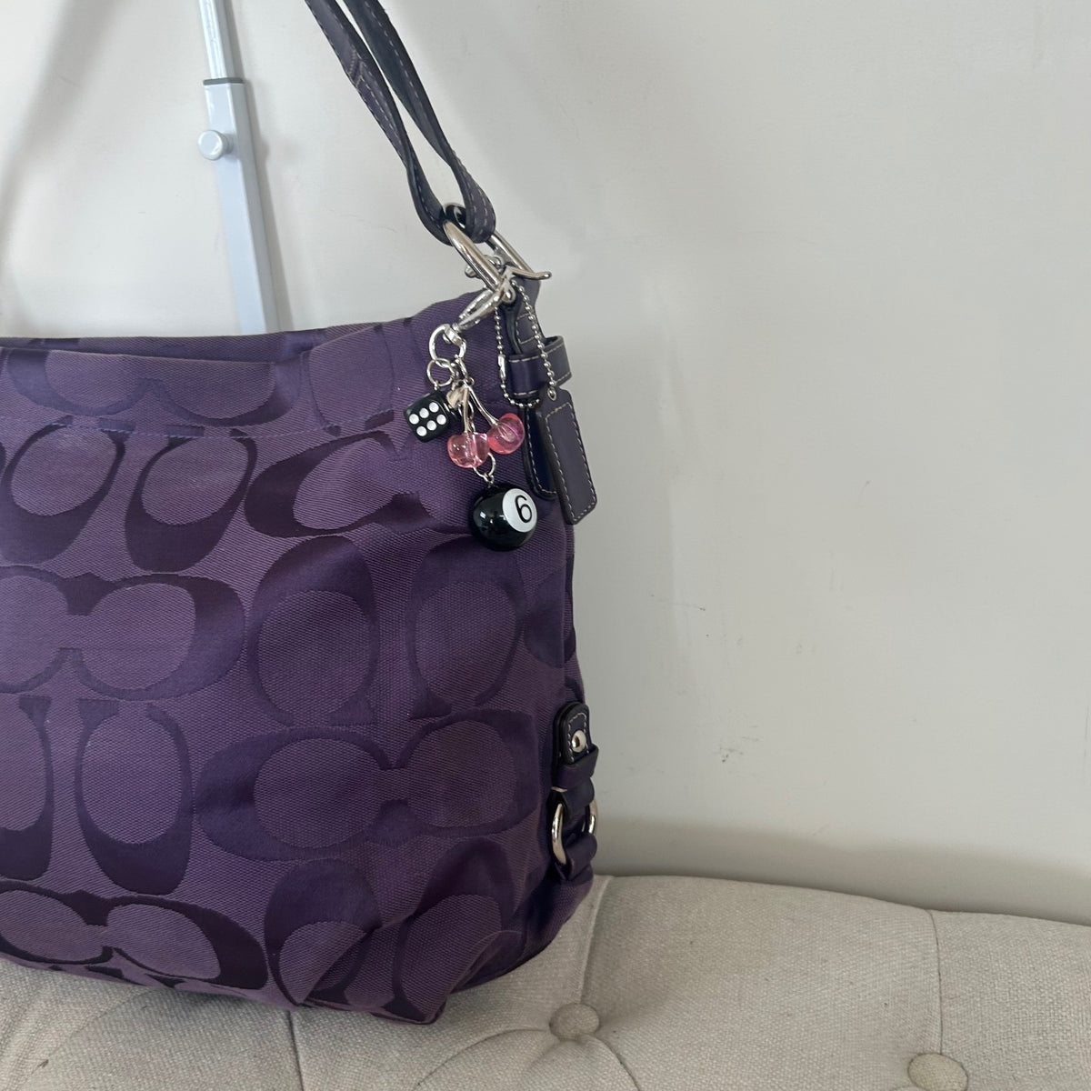 Coach Purple Monogram Crossbody Shoulder Bag G1059-F15067