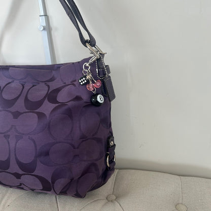 Coach Purple Monogram Crossbody Shoulder Bag G1059-F15067
