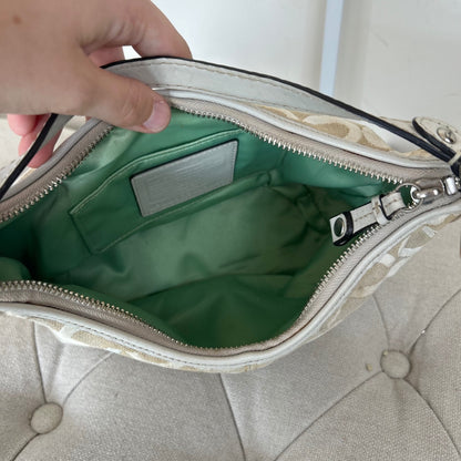 Coach Peyton Op Art Small Shoulder Bag Beige J0973-43465