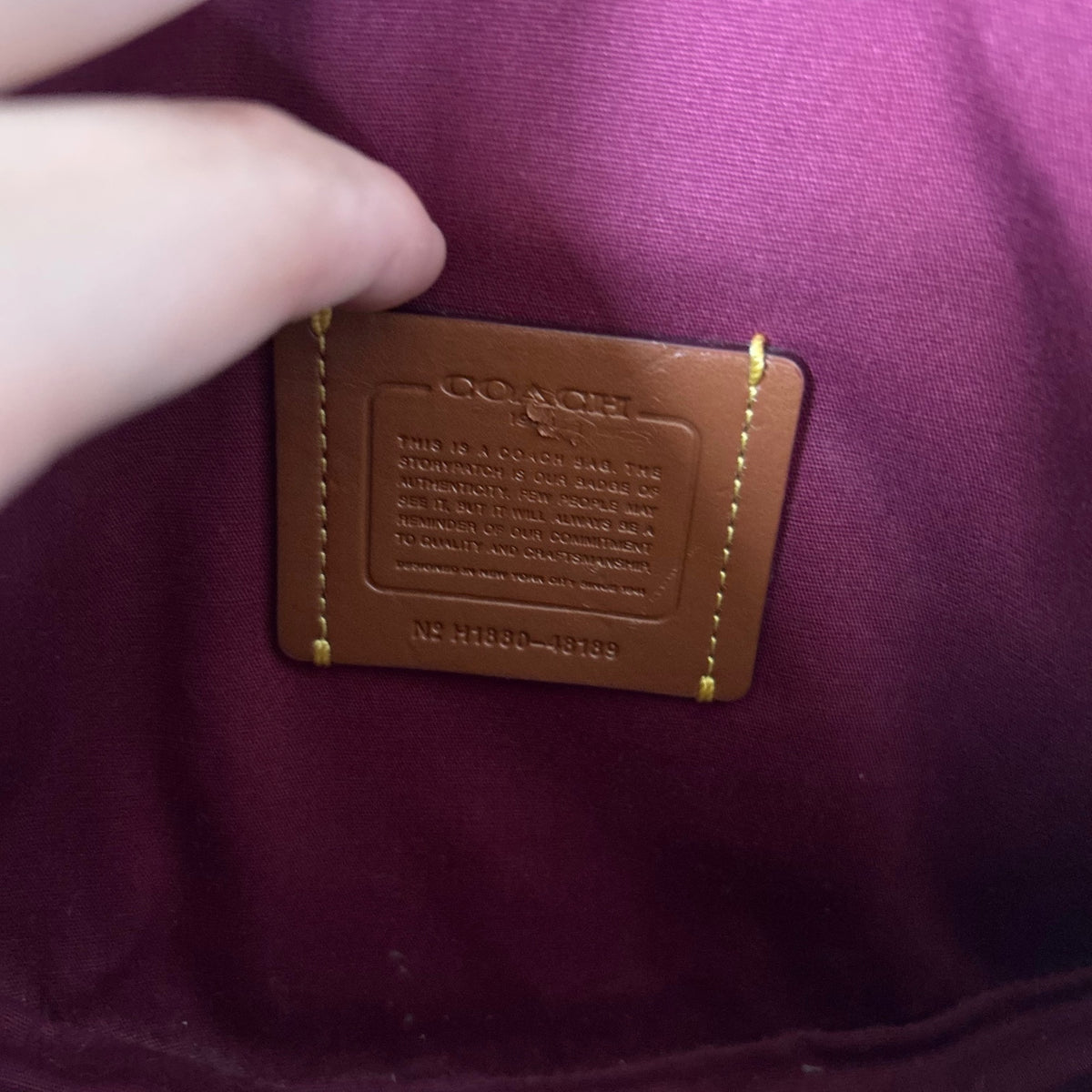 Coach Burgundy Studded Leather Shoulder Bag H1880-48189