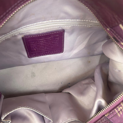 Coach Ashley Purple Horse & Carriage Shoulder Bag G1077-F15653