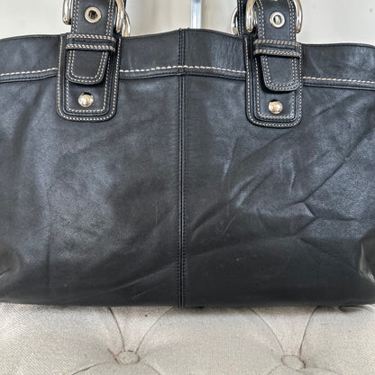 Coach Black Leather Soho Tote Shoulder Bag J0972-F13733