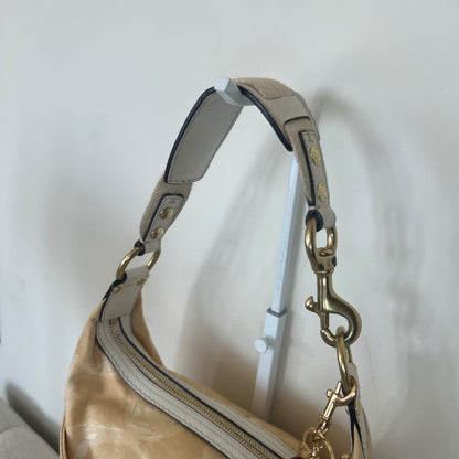 Coach Beige Monogram Hobo Shoulder Bag A0732-F10698