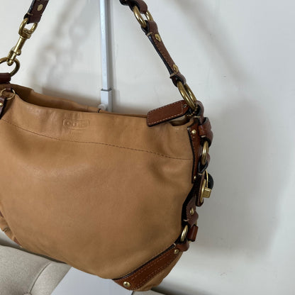 Coach Carly Tan Leather Shoulder Bag D0793-10615