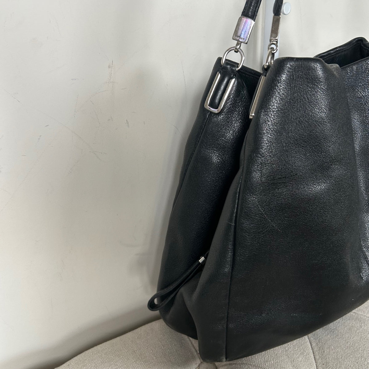Coach Black Leather 3 Compartment Shoulder Bag E1376-26224