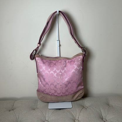 Coach Pink Signature Monogram Convertible Shoulder Bag J04K-9362