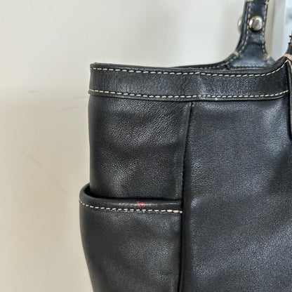 Coach Black Leather East-West Shoulder Bag J1082-F16565