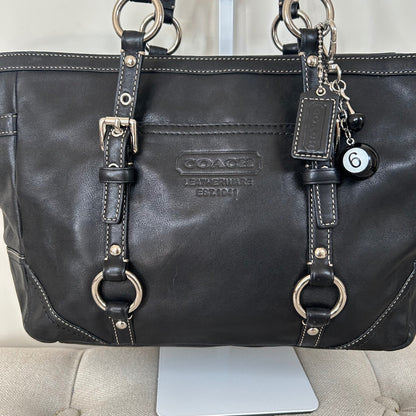 Coach Black Leather East-West Shoulder Bag D0882-F12343