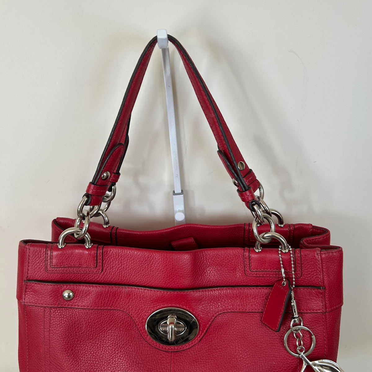 Coach Red Pebbled Leather Penelope Shoulder Bag H1169-F16531