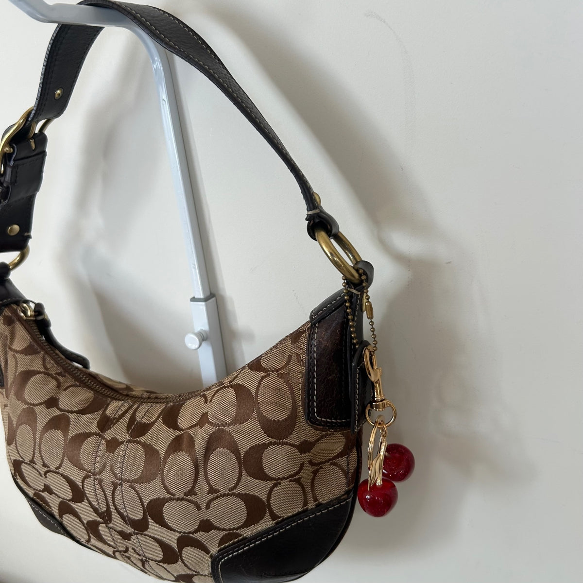 Coach Brown Monogram Hobo Shoulder Bag H0768-11371