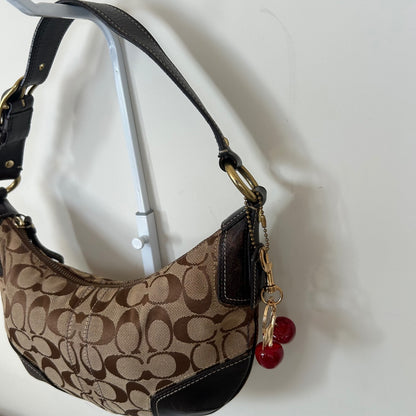 Coach Brown Monogram Hobo Shoulder Bag H0768-11371