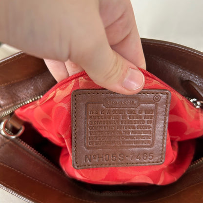 Coach Brown Leather Hampton Shoulder Bag H05S-7465