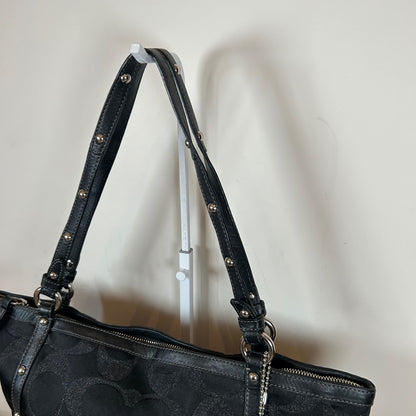 Coach Black Sequin Large Monogram Tote Shoulder Bag F0871-12911