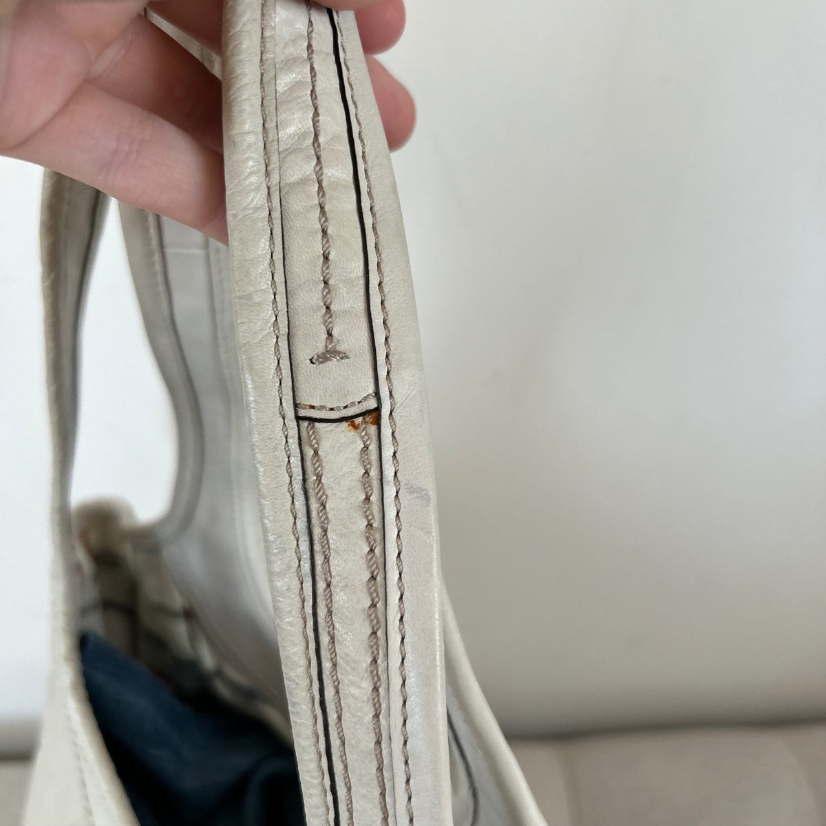 Coach White Leather Ergo Shoulder Bag B0873-12240