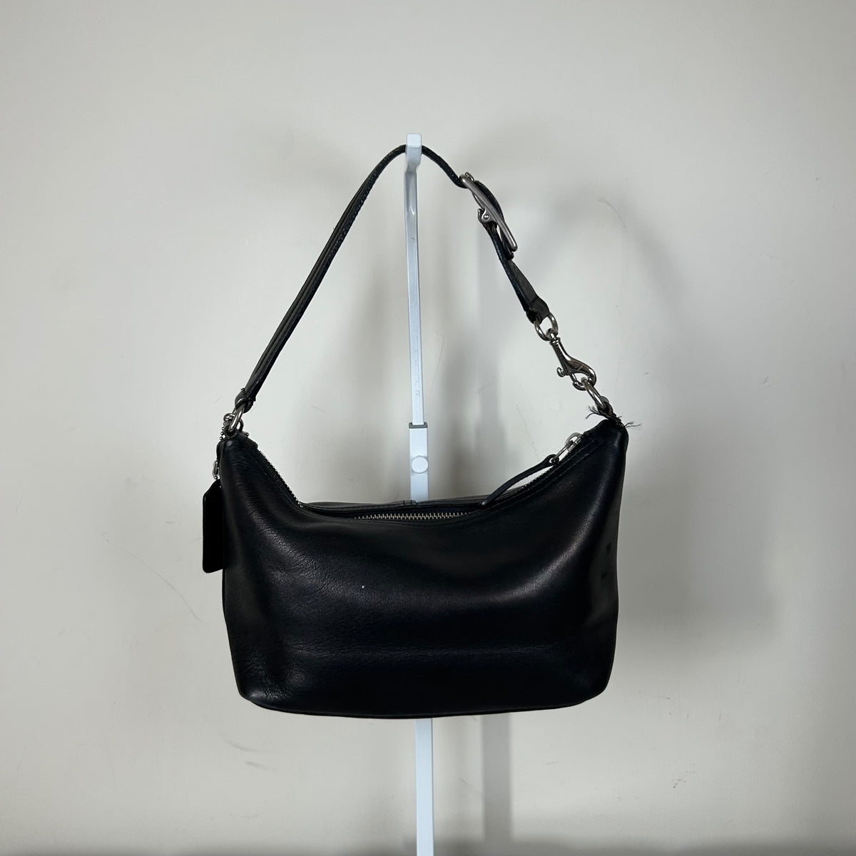 Coach Black Leather Mini Shoulder Bag Handbag H23-9596