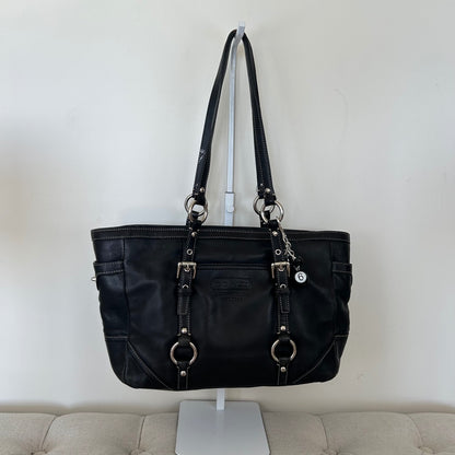 Coach East West Black Leather Shoulder Bag E0882-F12343