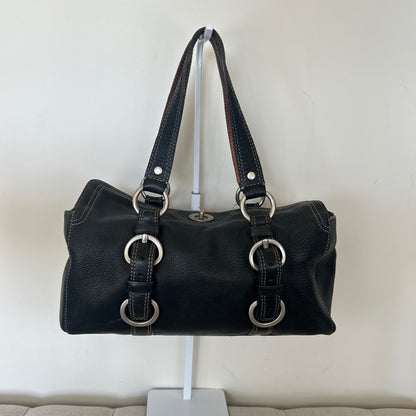 Coach Black Pebbled Leather Chelsea Satchel E068-10134