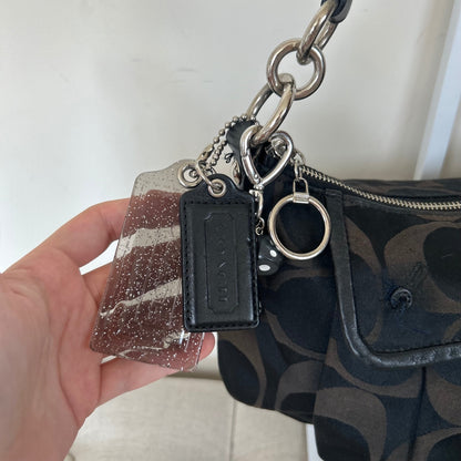 Coach Black Signature Monogram Mini Shoulder Bag Handbag Purse Y2K K0949-13833