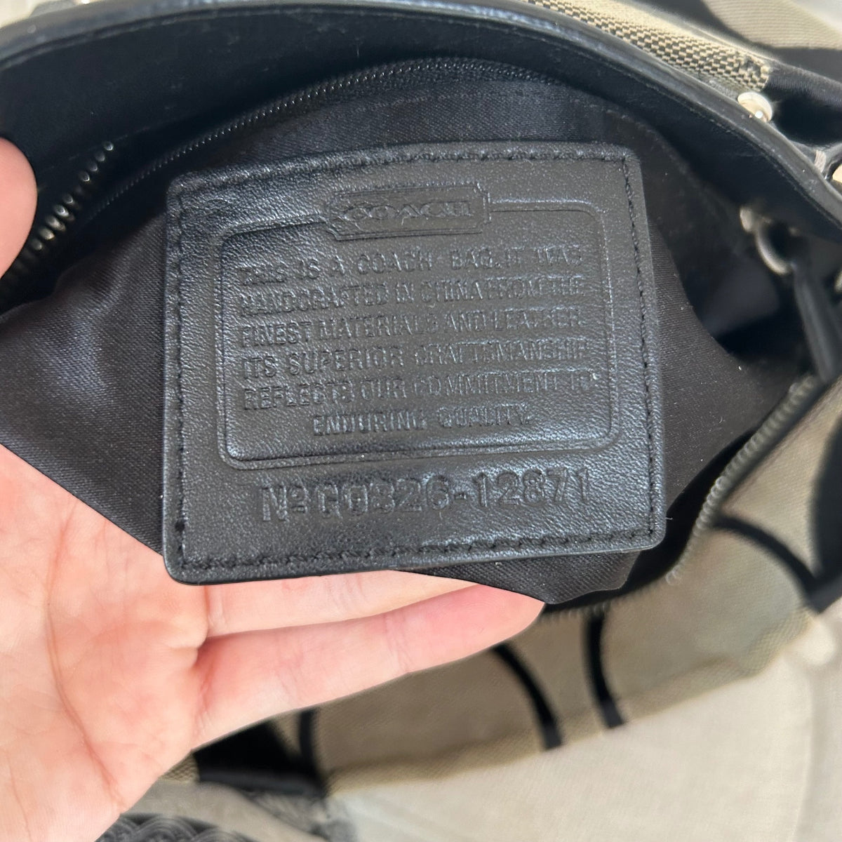 Coach Black Monogram Carly Shoulder Bag G0826-12871